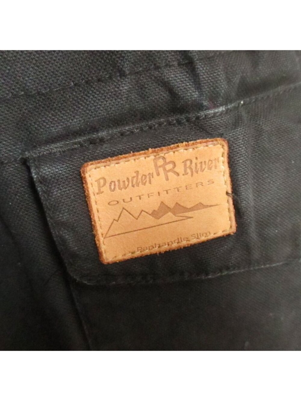 Rancher Jacket Vintage Womens Powder River Outfitters Black Canvas Embroidered - Picture 6 of 11